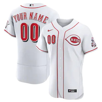 mens nike white cincinnati reds home authentic custom jerse